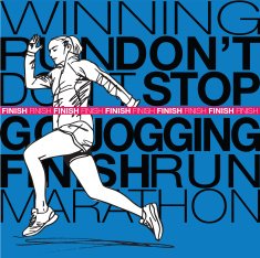 Female runner sketch illustration N5