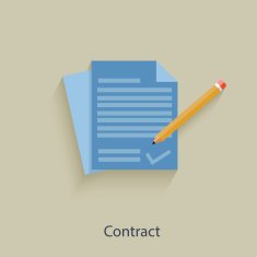 Contract concept design clean vector