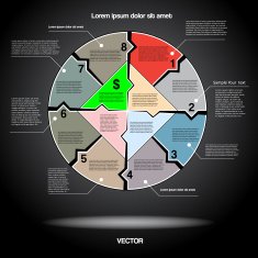 Diagram infographic for business project workflow N17