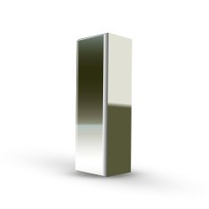 3d silver steel letter I