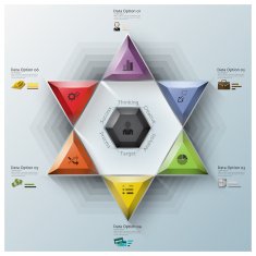 Modern Fission Triangle And Hexagon Business Infographic