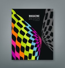 Cover magazine abstract butterfly design