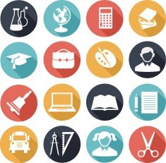 Education icons N284