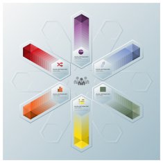 Modern Hexagon Geometric Shape Business Infographic