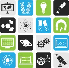 Silhouette Science Research and Education Icons N2
