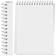 vector high detailed spiral bound notepad page