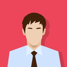 businessman profile icon male portrait flat N3