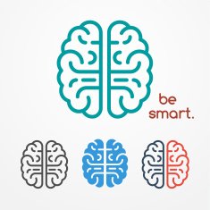 Brain logo set