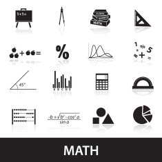 mathematics icons set eps10