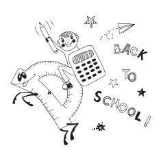 Back to school Schoolboy endearing knowledge N2