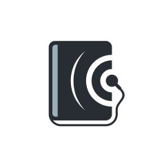audio book vector sign