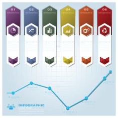 Hexagon Geometric Shape Business Infographic Design Template N2
