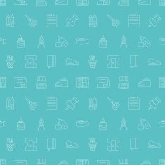 stationery line icon pattern set N3