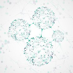 Abstract molecular structure network connection N2