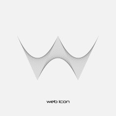Web geometric ruled surface mesh icon