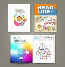 Annual report cover desk artist idea concepts