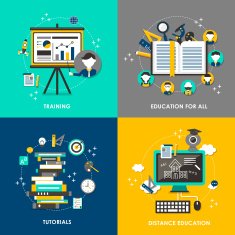 education concept illustration in flat design