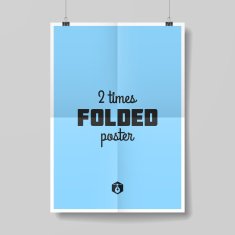 Two times folded poster template