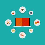 Vector modern flat icons set N3