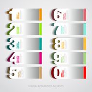 Infographics paper number options template - Vector illustration EPS10