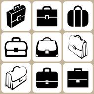 briefcase icons set
