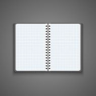 Vector Realistic Blank Open Notebook N3