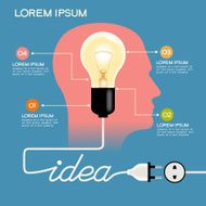 abstract infographic Ñreative light bulb idea