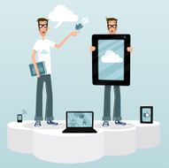 cloud computing cm community manager tablet smartphone laptop social media