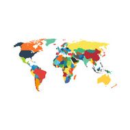 Political map of world with countries Vector illustration N2