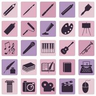 Vector Set of Art Icons N21