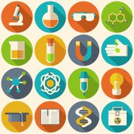 Retro experiments in a science chemistry laboratory icon concept N2