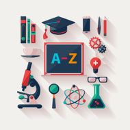 School workspace Modern flat design N2