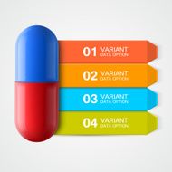 Creative template with medicine infographics