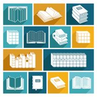 Book icons set N10