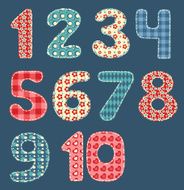 Numbers patchwork set