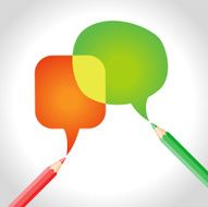 pencils and Speech Bubble N2
