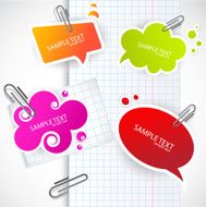 Colorful paper bubble for speech N3
