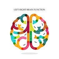 Creative infographics left and right brain function