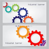 Gears symbol banner background concept