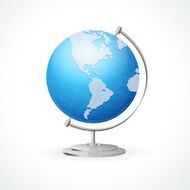 Vector school Globe isolated on white