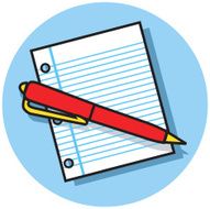 pen and notepaper icon