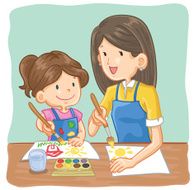 Teacher and Student Painting N2