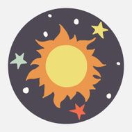 Flat sun icon N2