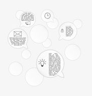 Vector circles and speak bubbles infographic template N2