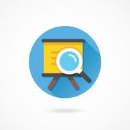 Vector Presentation Board and Magnifying Glass Icon N2