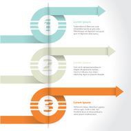 Curling arrows infographic design set