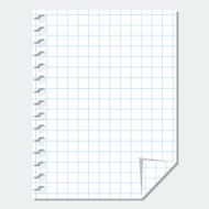 Vector isolated blank sheet of paper