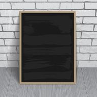 Black Chalkboard With Wooden Frame N5