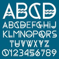 Paper font and numbers N2