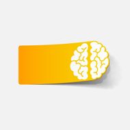 realistic design element brain N68